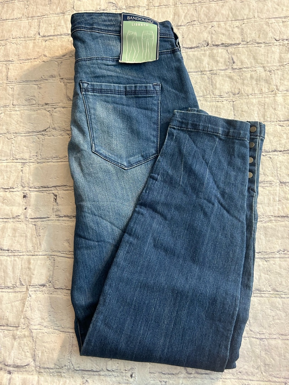 BANDOLINO LISBETH CURVY CROP SKINNY SUPER LUXE COTTON VISCOSE BLEND JEANS SIZE 4
